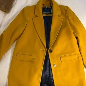 J Crew Yellow Wool Coat